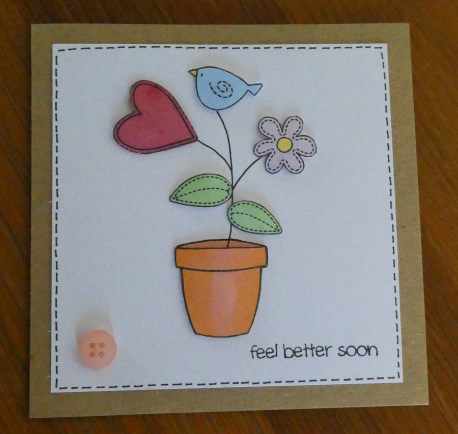 Get Well Card - Flowerpot
