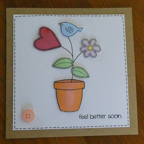 Get Well Card - Flowerpot