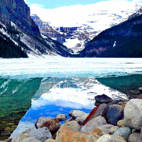 Lake Louise Victoria Glacier Alberta Canada Photograph Print