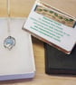 Blue Angelite pendant. Small Oval frame necklace. - Image 5