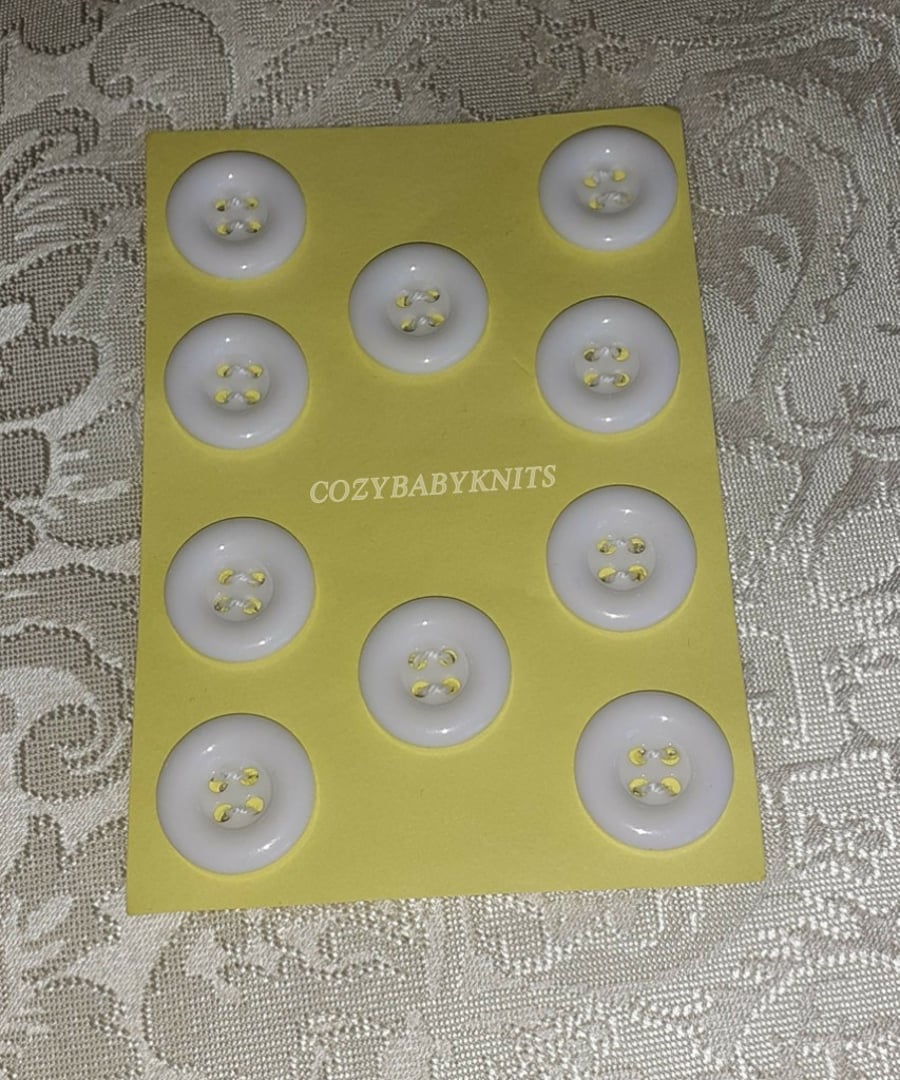 Round white buttons