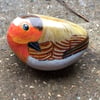 Robin hand painted on stone 