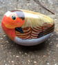 Robin hand painted on stone  - Image 1