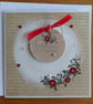 Christmas Card - Wreath With Red Poinsettias- Festive Wishes - Image 7