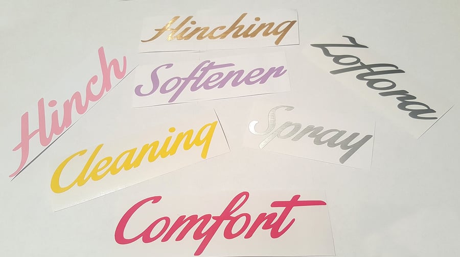Mrs Hinch Personalised Vinyl Stickers Cleaning Softener Comfort Decal Label