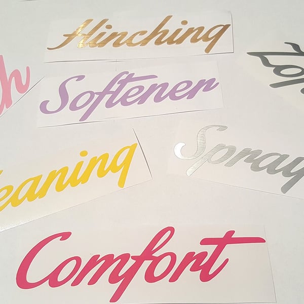 Mrs Hinch Personalised Vinyl Stickers Cleaning Softener Comfort Decal Label