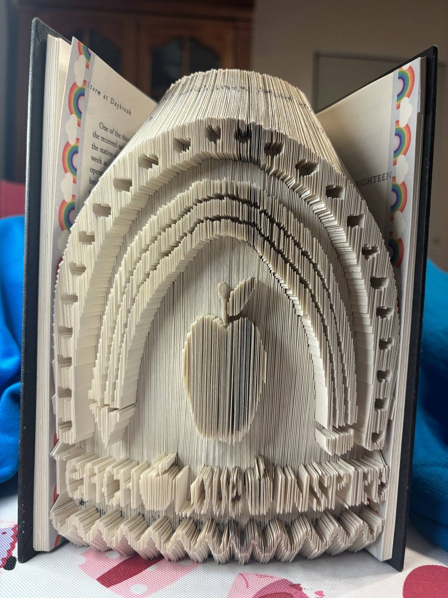 Teach Love Inspire Rainbow Apple COMBI Book Folding Pattern -EMAILED PDF PATTERN
