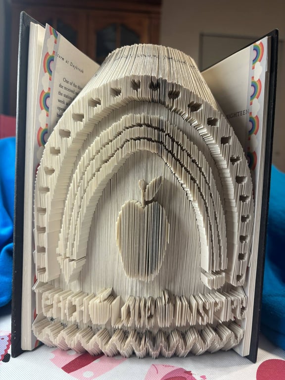 Teach Love Inspire Rainbow Apple COMBI Book Folding Pattern -EMAILED PDF PATTERN