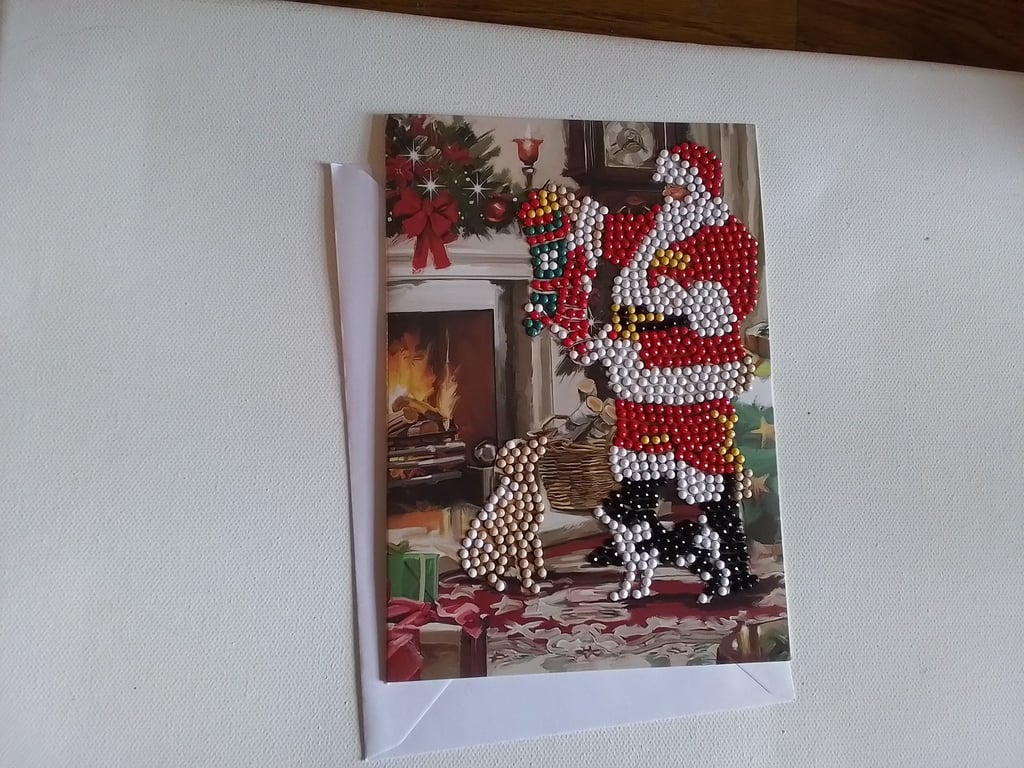 Christmas card. Handmade Christmas card. Santa. Ref 462