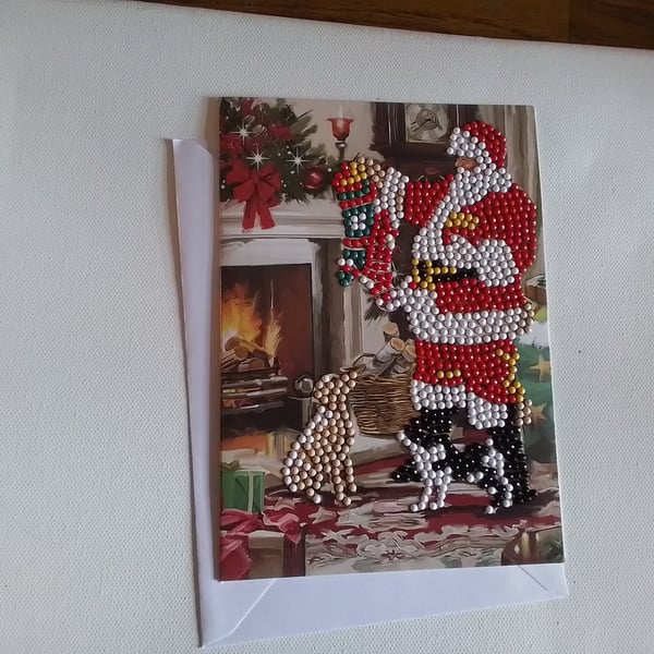 Christmas card. Handmade Christmas card. Santa. Ref 462