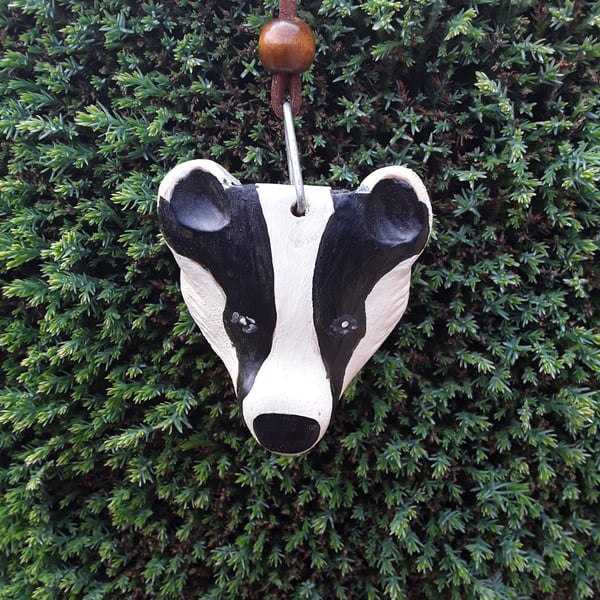 Badger head pendant