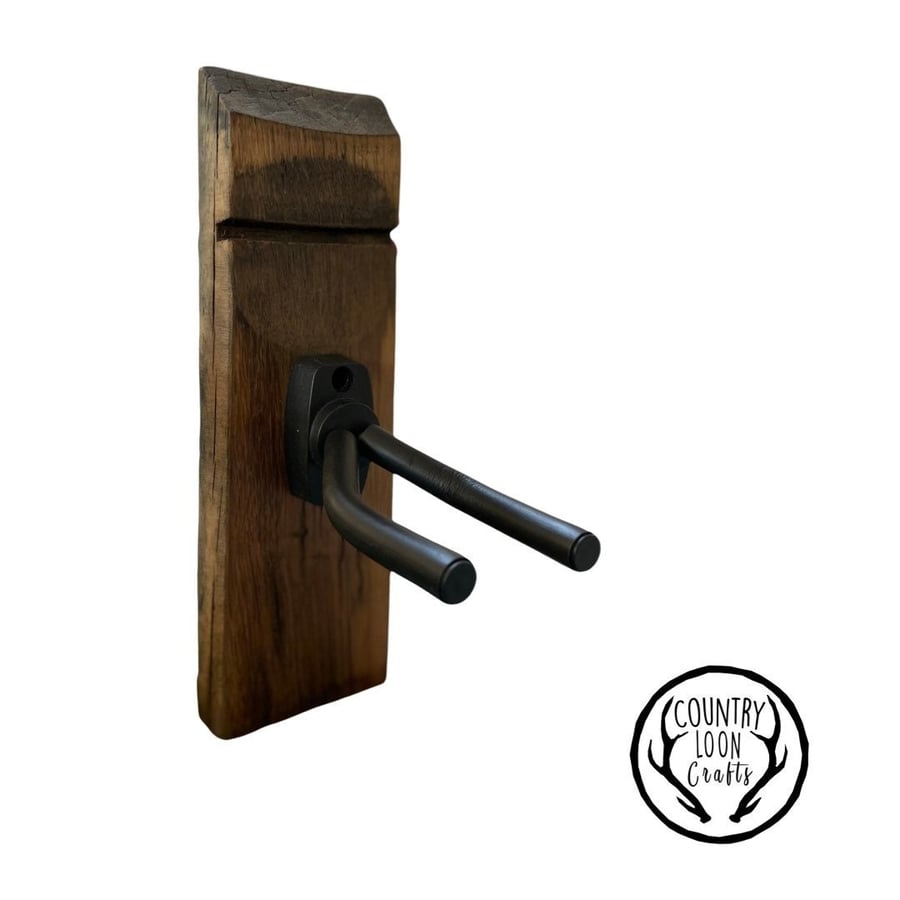 Oak Guitar Holder made from Whisky Barrel Stave Single
