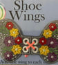 Floral butterfly Wings, Embroidered shoe,boot wings. silver - Image 1