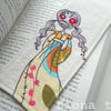 embroidered fabric bookmark