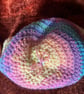 Multi-Coloured Chunky and Funky Crocheted Hat with Fun and removable Pom-Pom  - Image 4