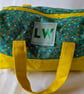 Handmade Yellow and Green Toiletries Bag - personalised