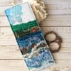 Embroidered seascape bookmark.