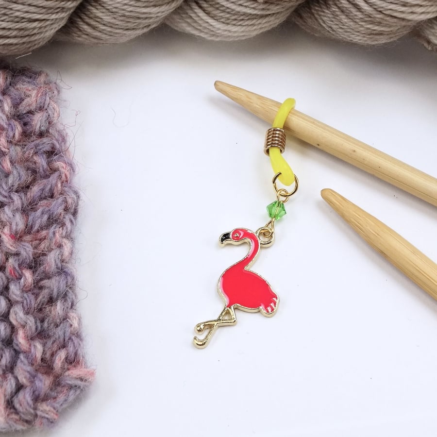 Knitting Needle Hugger - Pink Flamingo - 4mm