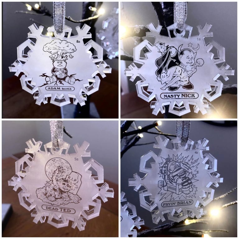 Garbage Pail Kids themed Christmas Tree Decorations