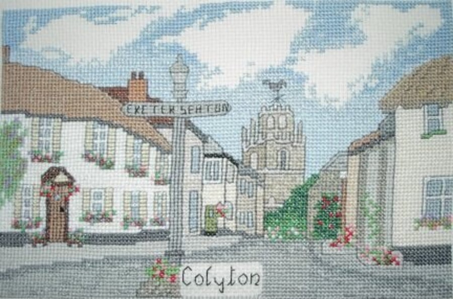 Colyton in Devon cross stitch chart