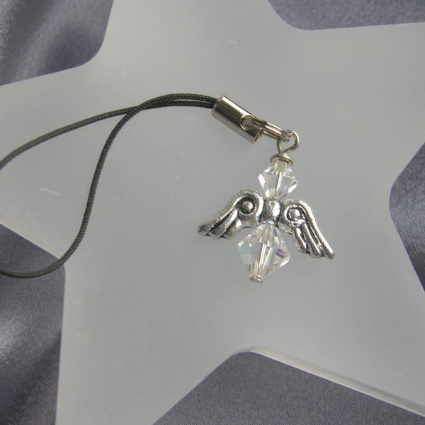 Swarovski Crystal Angel Phone Charm
