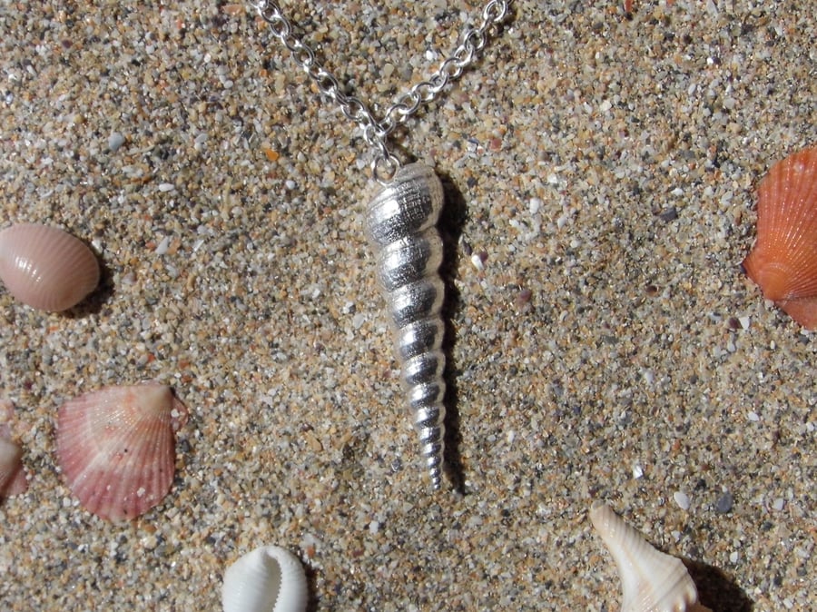  Silver Shell Handmade Necklace.