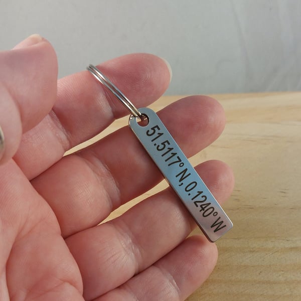 Personalised Engraved Thin Keyring