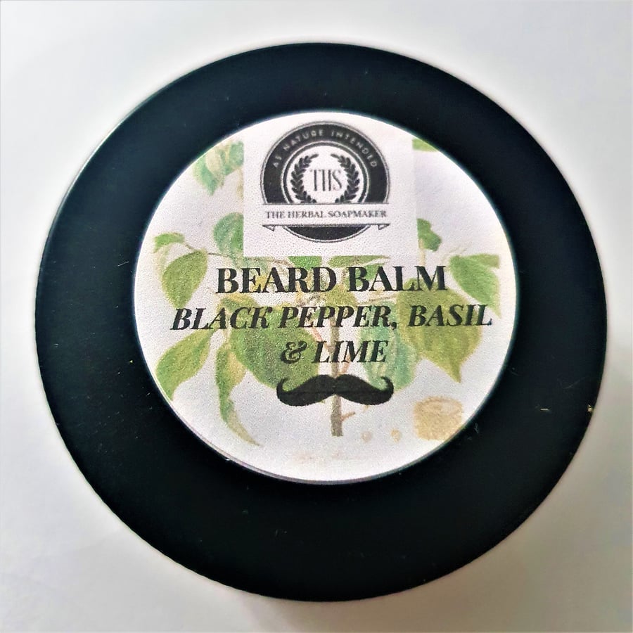 Black Pepper, Basil & Lime Beard Balm for beard growth