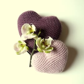 Unisex knitted hearts - Wedding gift set - 'I love you' gift - Valentine's Day