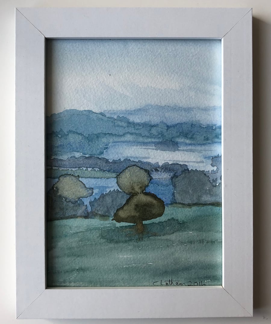 Countryside Print of Watercolour Painting