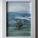 Countryside Print of Watercolour Painting
