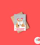 Fox Partner Christmas Card, A6 Christmas Card, Cute Animal Christmas Card