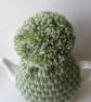 Tea cosie Tea cosy - green tweed with extra large pompom - Image 3