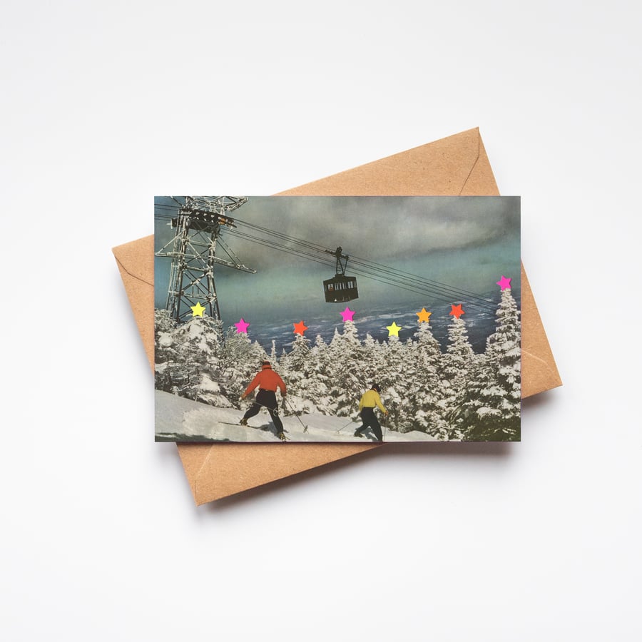 Christmas Card Pack - Drunk Skiing