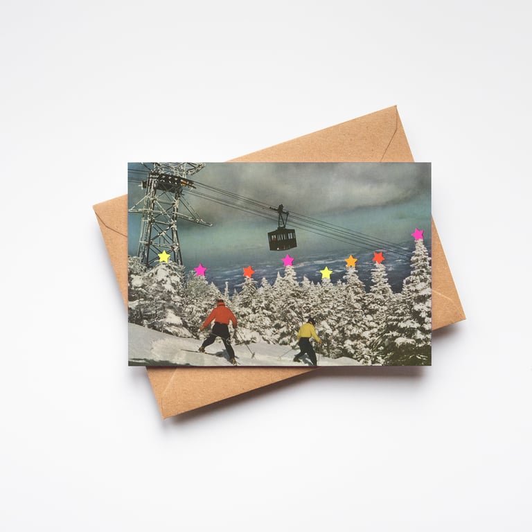 Christmas Card Pack - Drunk Skiing