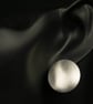 Silver domed ear studs - Image 3