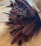 Dried Flower Bouquet Burgundy Boho Rustic Arrangement Poppy Seed Heads & Bun - Image 3