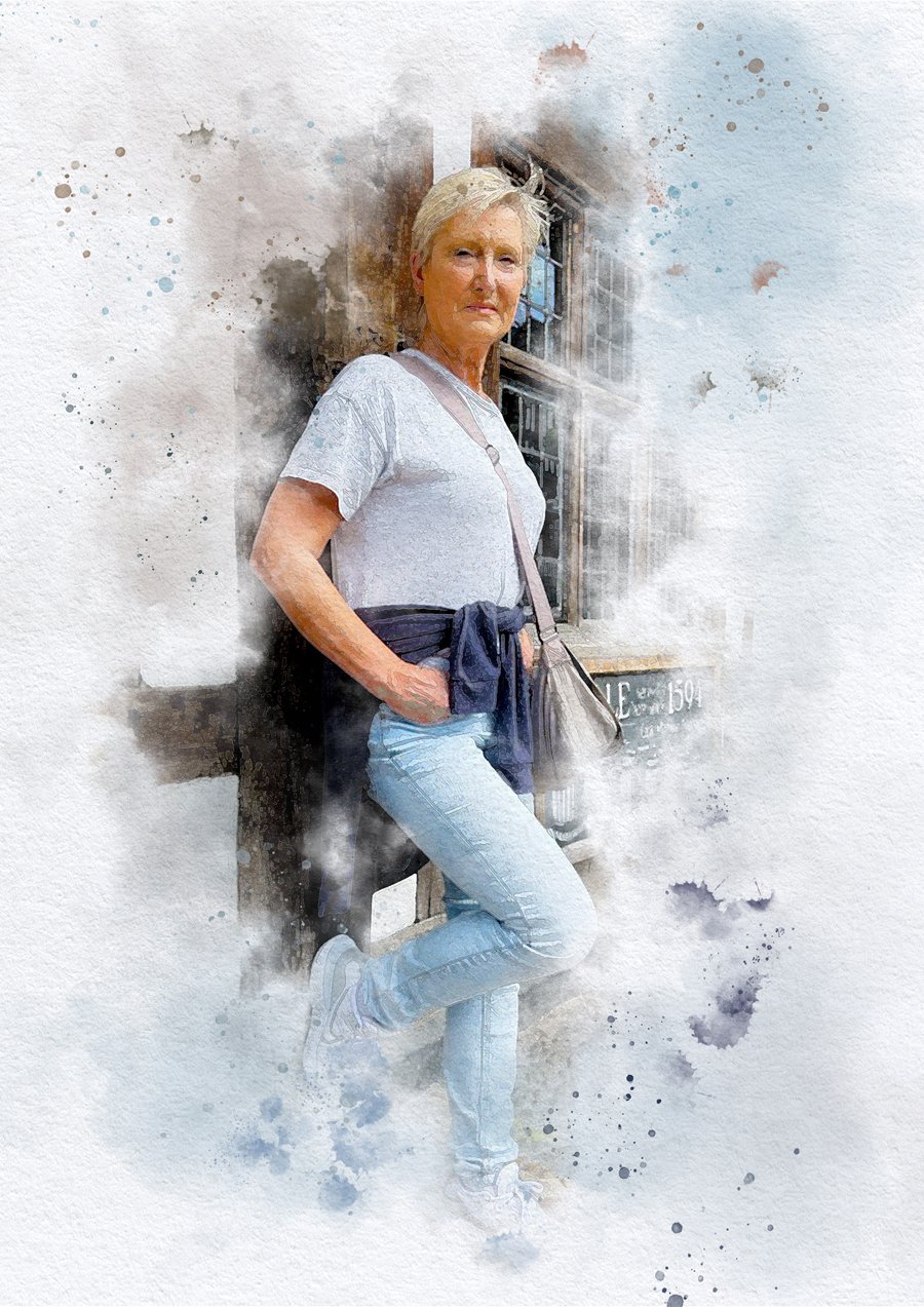 Watercolour Style Portrait From Photo, Custom Portrait, Unique Gift