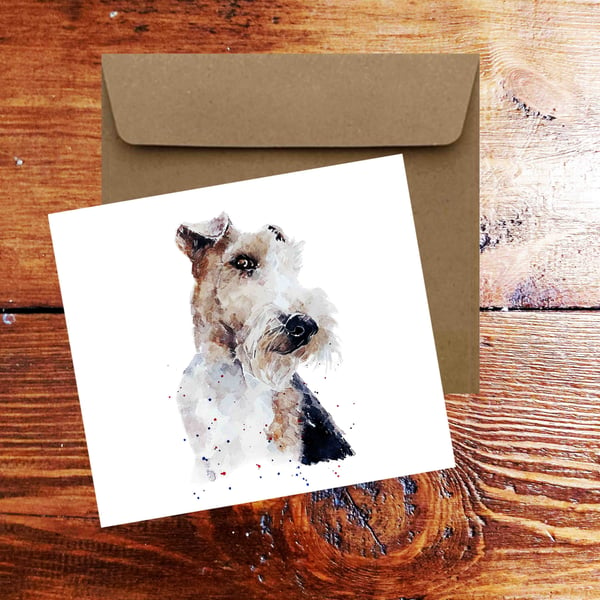 Wired Fox Terrier GreetingNote Card.Wired Fox Terrier card,Wired Fox Terrier gre