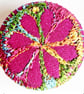 Buttons 1 inch button Hand Dyed Silks and Cottons Free Machine Embroidery Button