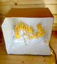 Light Up Paper City, Handmade Book Sculpture Lamp, Whimsical Bookshelf Diorama - Image 2