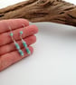 Sterling Silver, Larimar and Aquamarine Earrings - Image 5