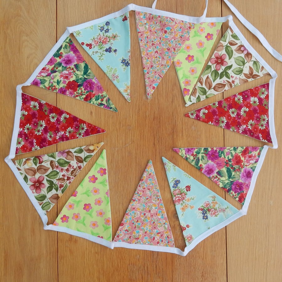 Floral Summer bunting