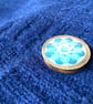 Wooden brooch with wavy flowers  - Image 5