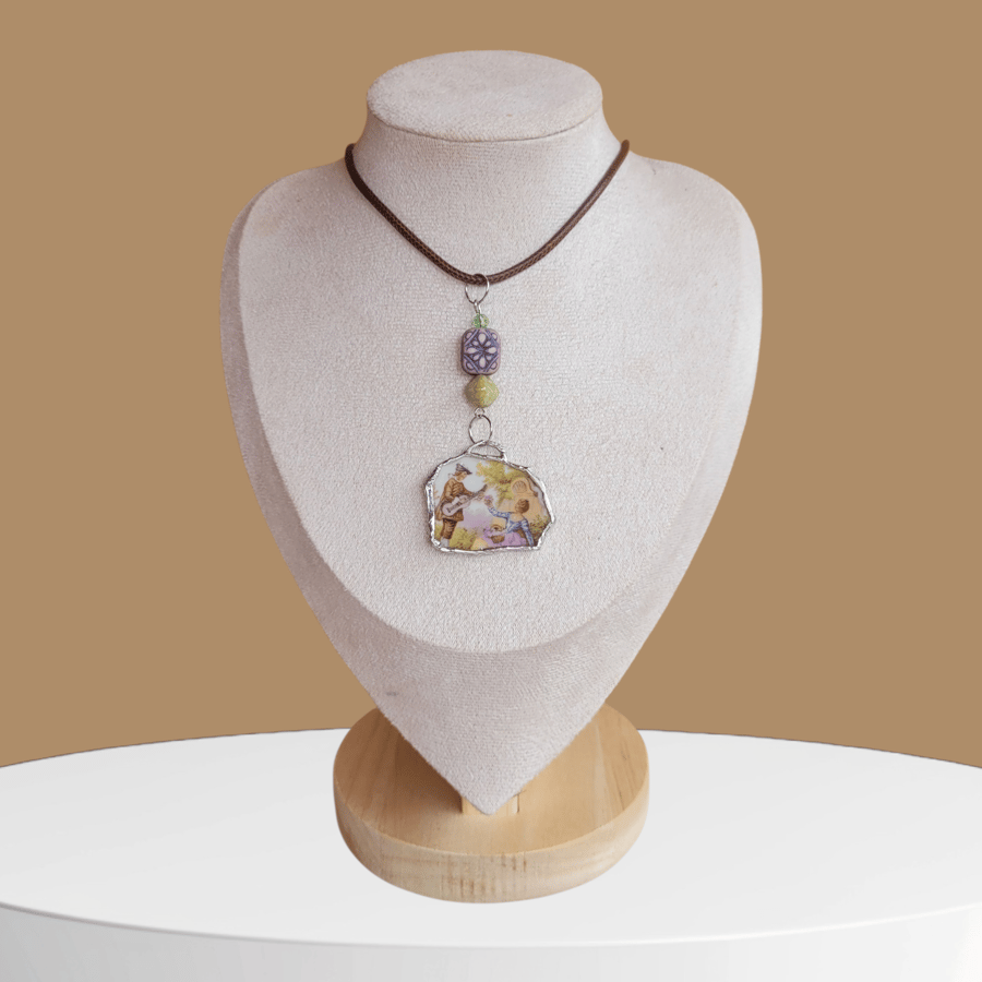 Romantic Couple Ceramic Necklace 