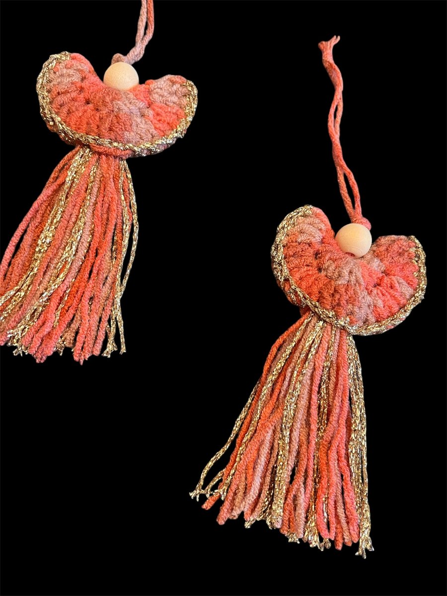 Angels, Boho Angels, Burnt Orange Angels, Set of Angels, Christmas Angel