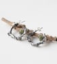 Silver Twig Hoop Earrings with Peridot, Nature-Inspired Jewellery - Image 5