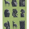 Donkey Treasury No.2 A4 two-colour screen-print