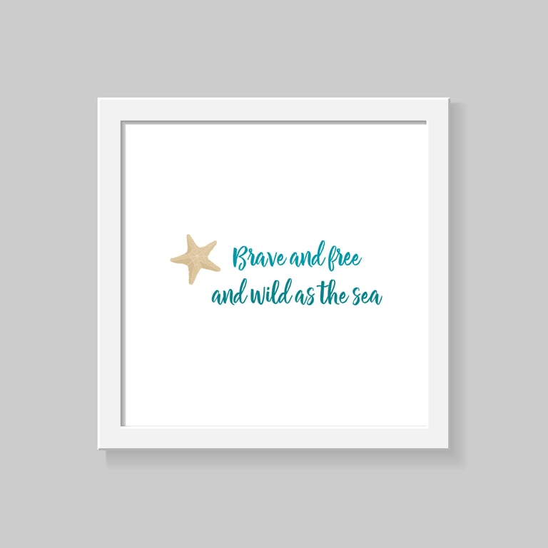 Sea themed  Wall Art Print, Sea themed wall print, Ocean themed wall print