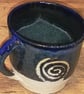 Spiral decorated, ceramic mug - Image 1